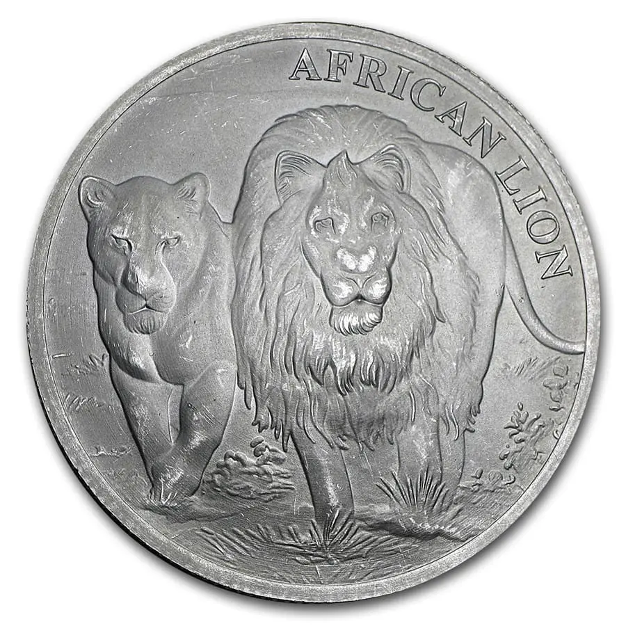 Stříbrná mince Africký lev 1 oz 2016 Kongo Zlatoproradost.cz
