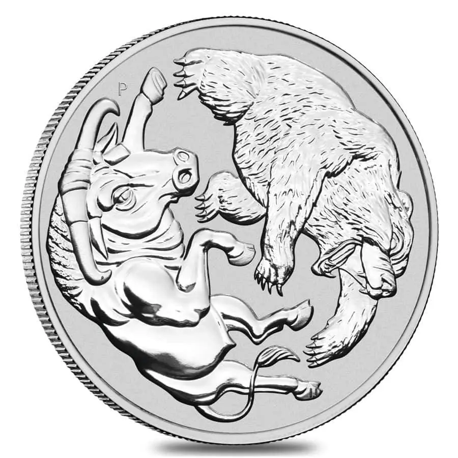 Stříbrná mince Býk a Medvěd 1 oz 2020 Perth Mint