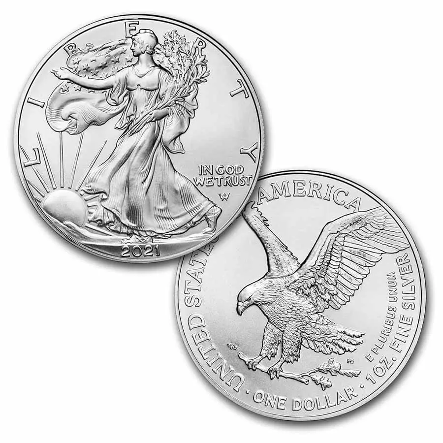Stříbrná mince American Eagle 1 oz 1 USD 2021 USA