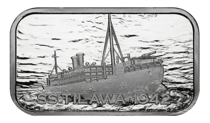 Stříbrný slitek 2024 1oz SS Tilawa Shipwreck