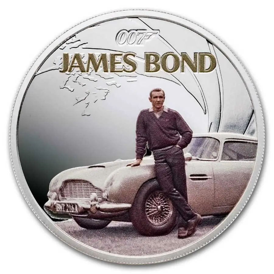 James Bond Sean Connery & Aston Martin 2024 Tuvalu