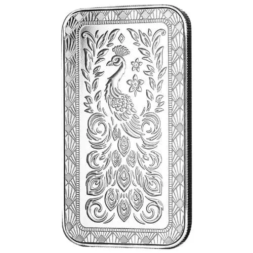 Marquee Peacock 1 oz Fine Silver Proof Like slitek v kapsli