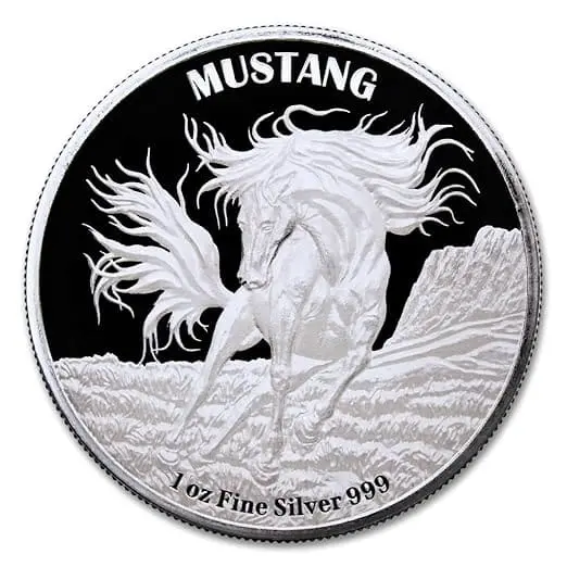 Stříbrná mince Mustang 0,999 Silver Proof 2024 1 oz Tokelau