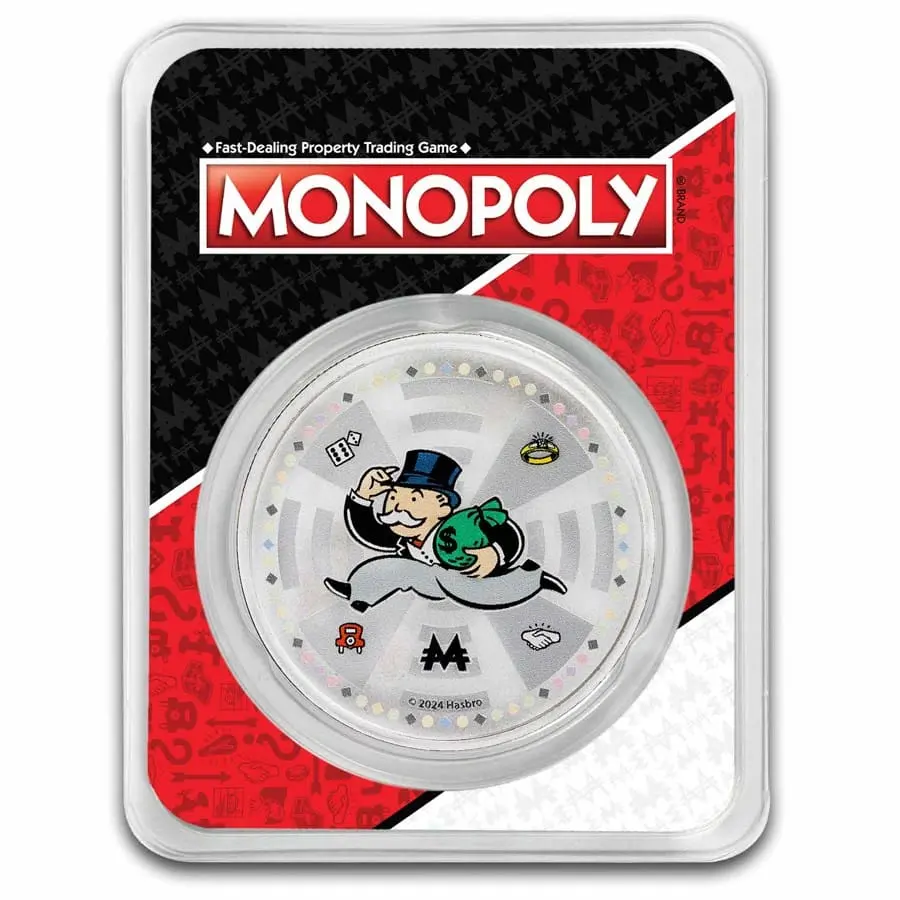 Mr. Monopoly Colorized v TEP 2024 Samoa 1 oz