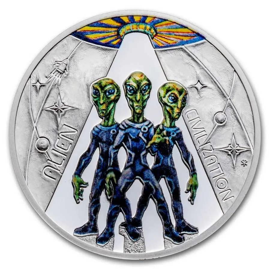 Mléčná dráha: Mimozemský život 2024 Niue 1 oz Proof