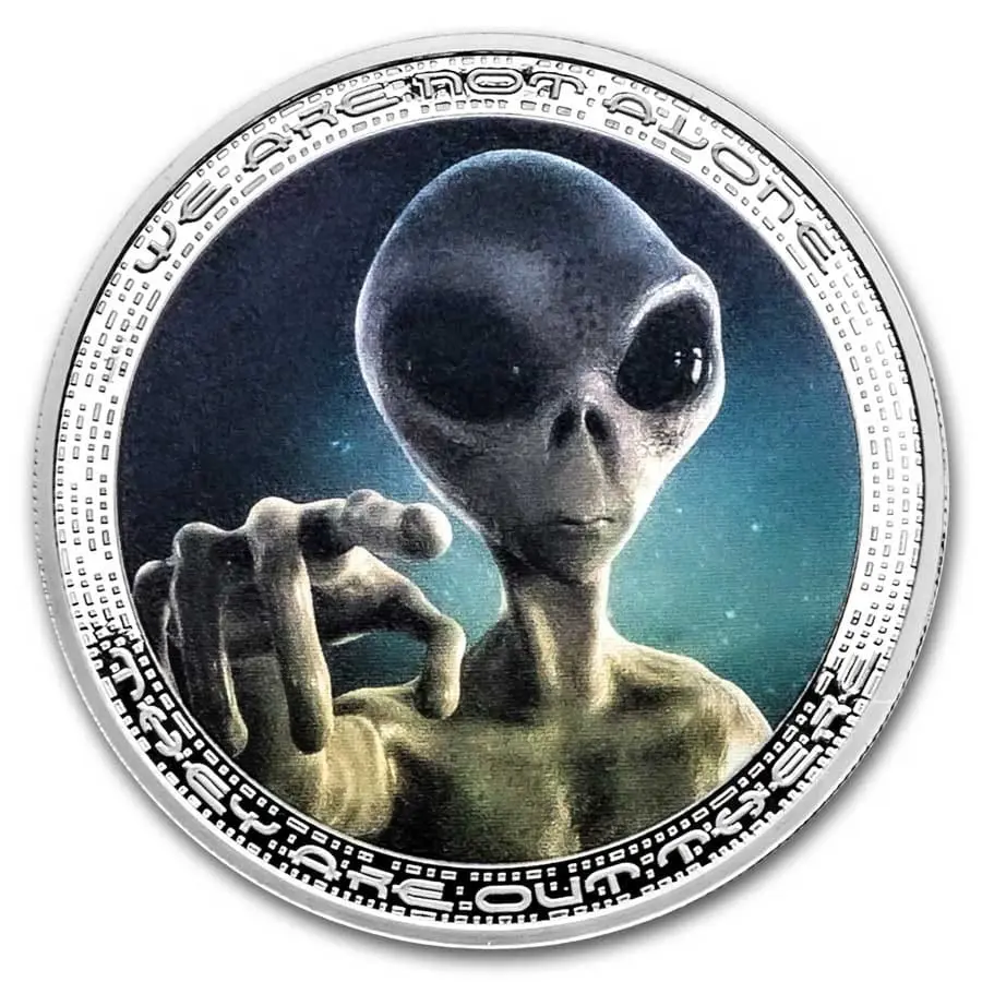 Stříbrná mince UFO & Aliens: Alien Face 1 Oz