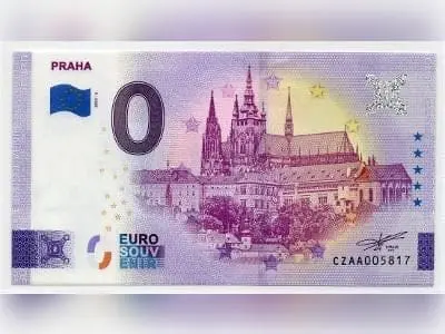 0 EUR bankovka Praha 2022