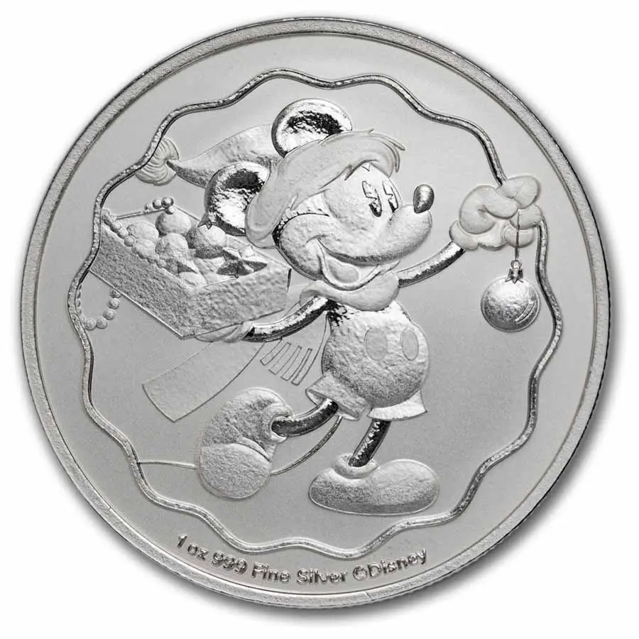 Stříbrná mince Niue 2025 – Mickey Mouse 1 oz Ag 999 2 NZD MintDirect® Premier + PCGS FirstStrike®