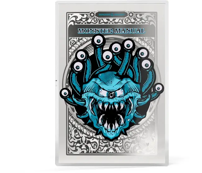 Stříbrná mince Dungeons & Dragons: Manuál monster 1 oz Ag 999 Niue 2025 Obří formát