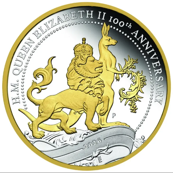 Austrálie – 1 AUD Stříbrná mince 2026 KRÁLOVNA ALŽBĚTA II. (1926–2022) 1 oz Ag 999.9 PROOF Perth Mint