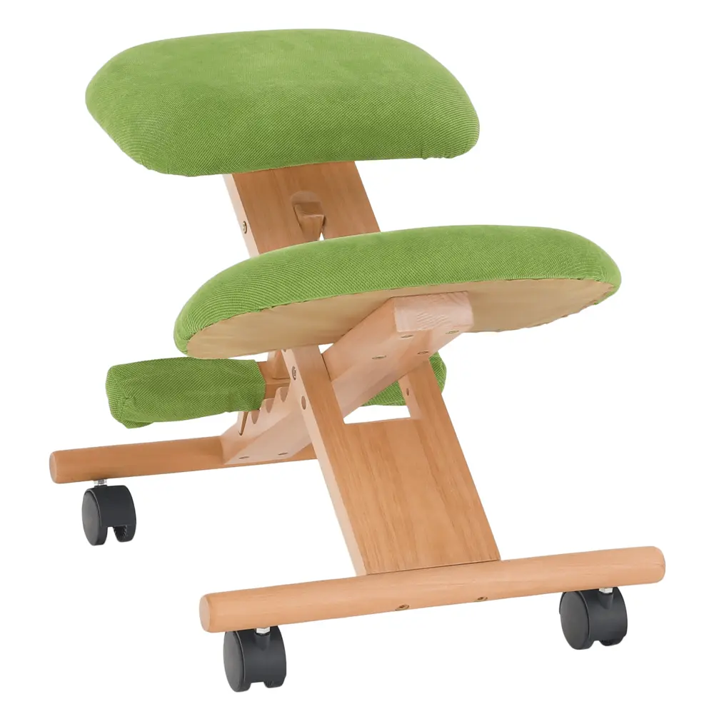 Ergonomická klekačka GROCO – zelená, látka, buk, Kondela