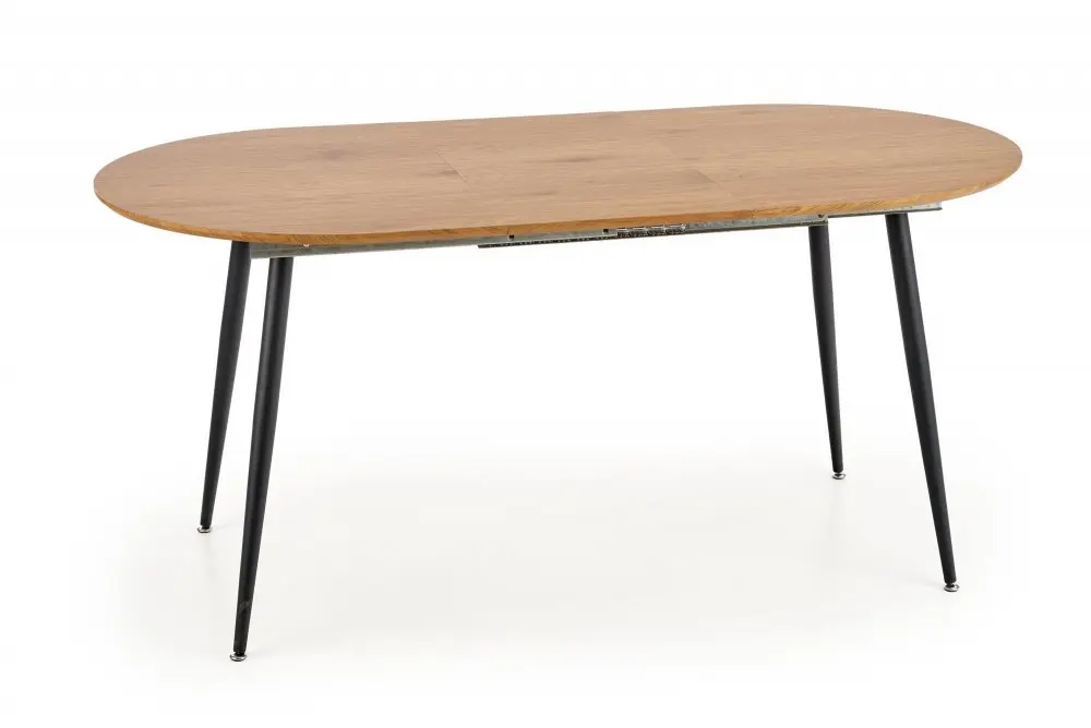Jídelní rozkládací stůl COLORADO – 120x80x74 (+40) dub/kov, černý Halmar
