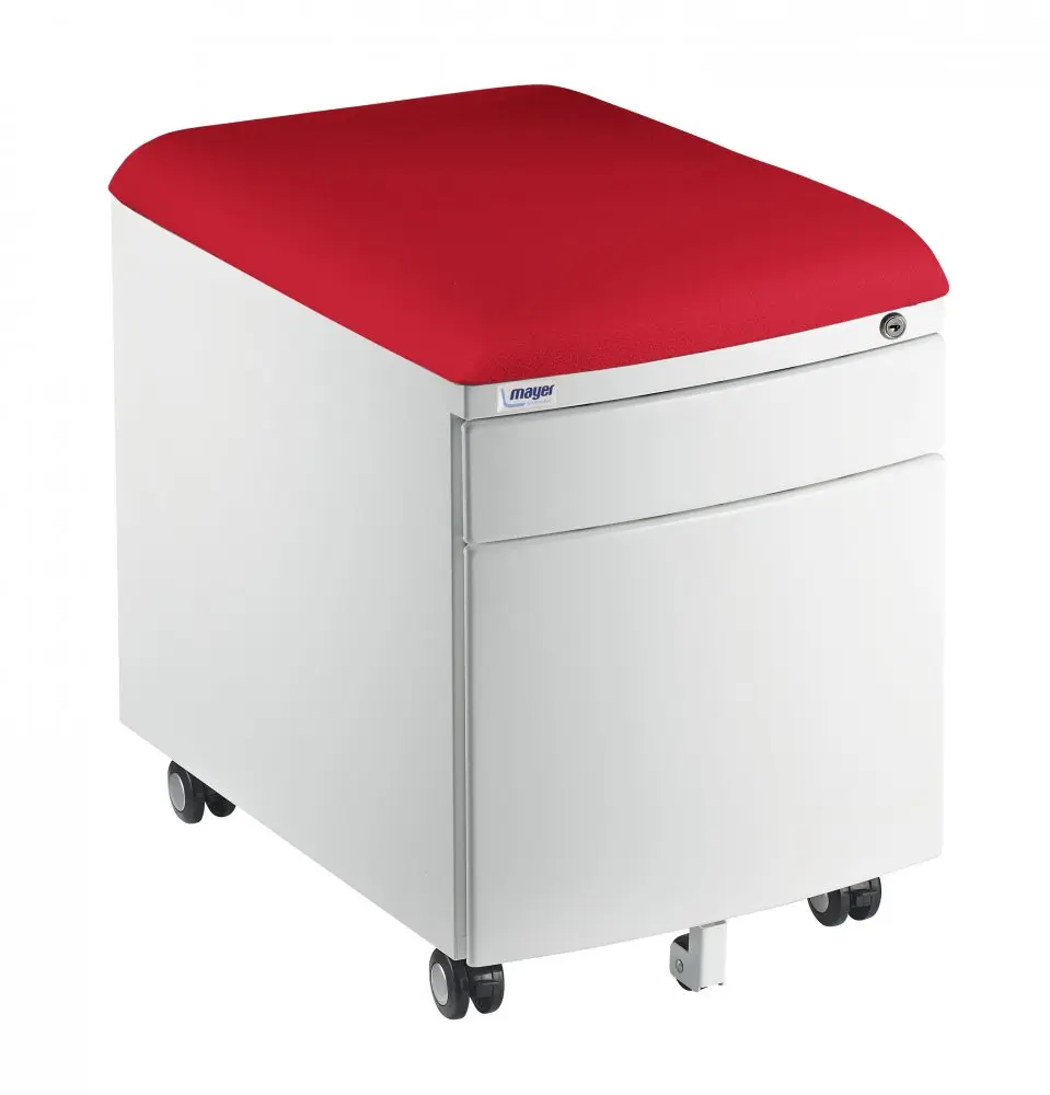 Pojízdný kontejner Mayer 32W8 30 461 — bílý, červený aquaclean Mayer