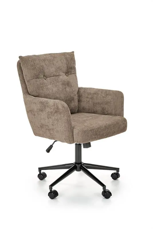 Kancelářská otočná židle FLORES — látka, světle hnědá Halmar