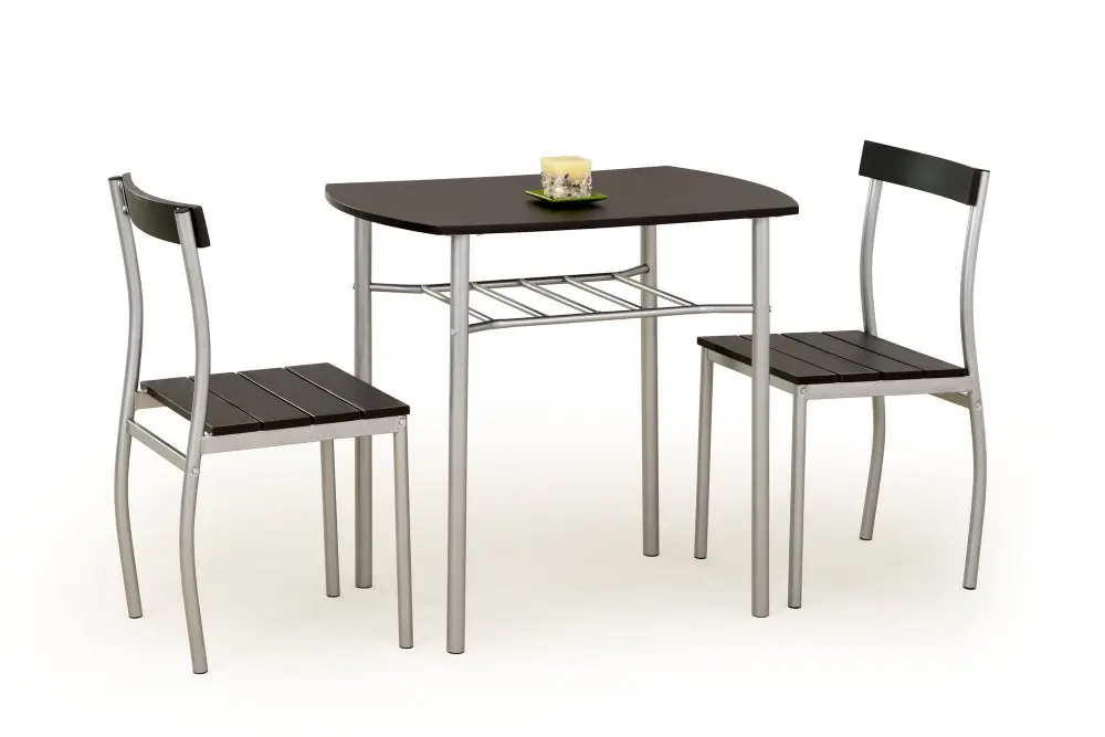 Jídelní set LANCE 1 + 2 – kov, wenge Halmar