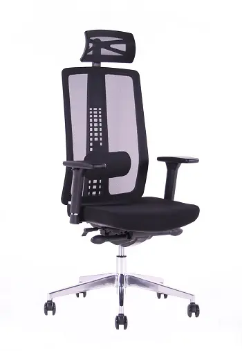 Kancelářská ergonomická židle Sego SPIRIT — černá, nosnost 130 kg Sego