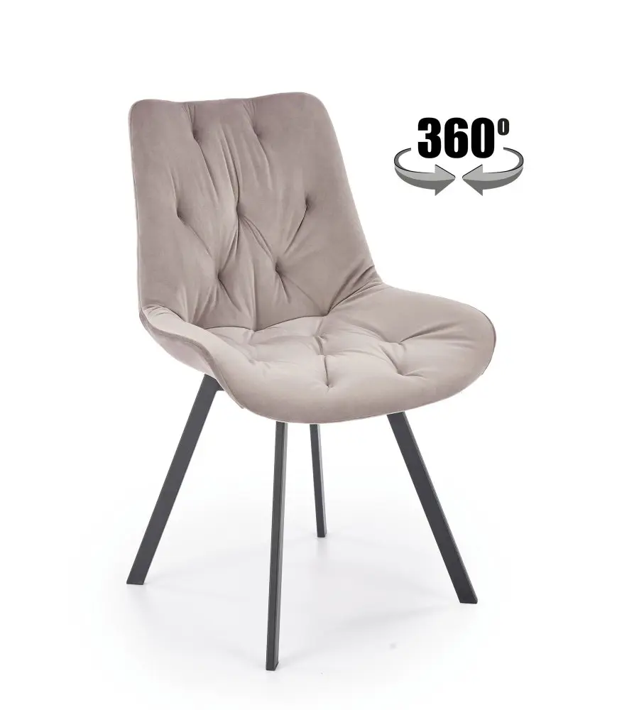 Elegantní Béžové Křeslo BECKY s otočnou funkcí Halmar