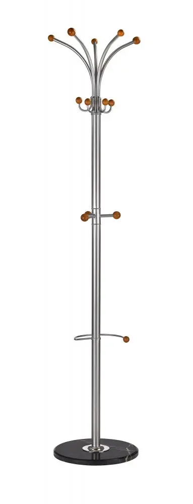 Stojanový věšák PANAMA - 180 cm, kov, dřevěné prvky, kámen Halmar